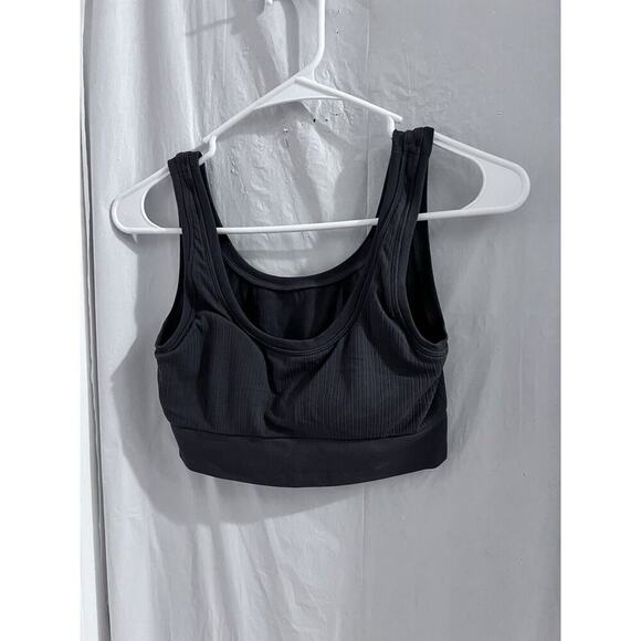 Third Love Gray Ribbed Knit Sport Bra Sz M - Picture 1 of 5